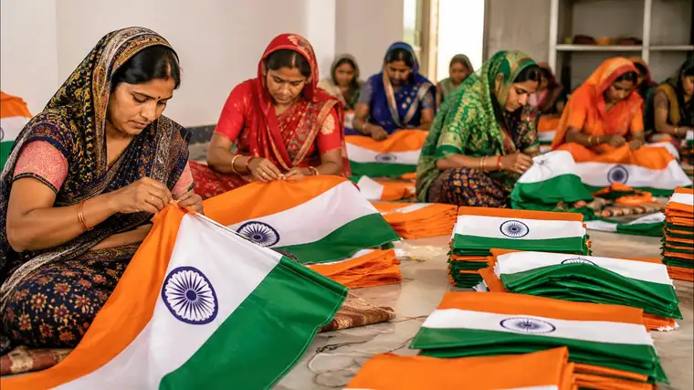 हर घर तिरंगा अभियान से यूपी की ग्रामीण महिलाओं को मिला बड़ा मौका, 30 हजार महिलाएँ बना रहीं 2 करोड़ झंडे